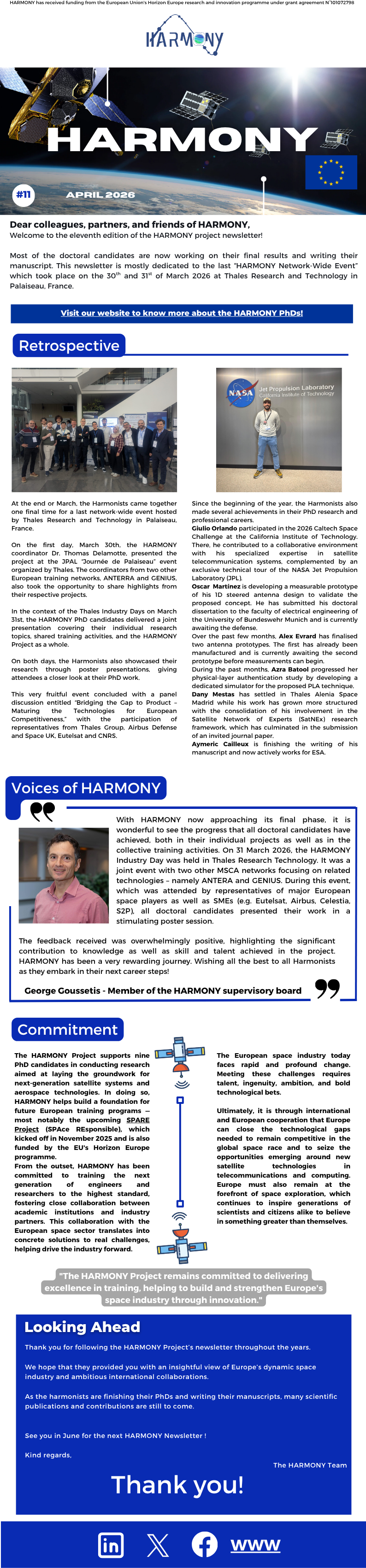 April 2026 - Eleventh Newsletter!